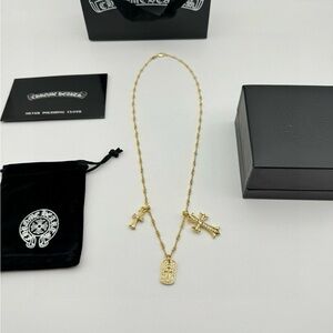 Gold Cross Pendant Necklace